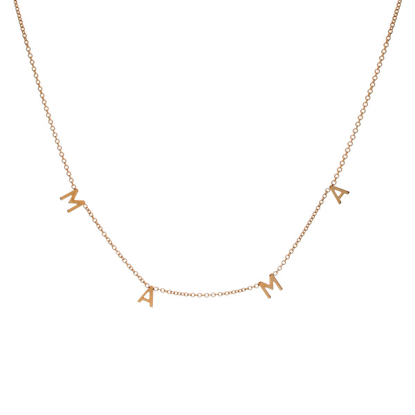 14k Gold MAMA Necklace - Spaced – Mommy Jewelry